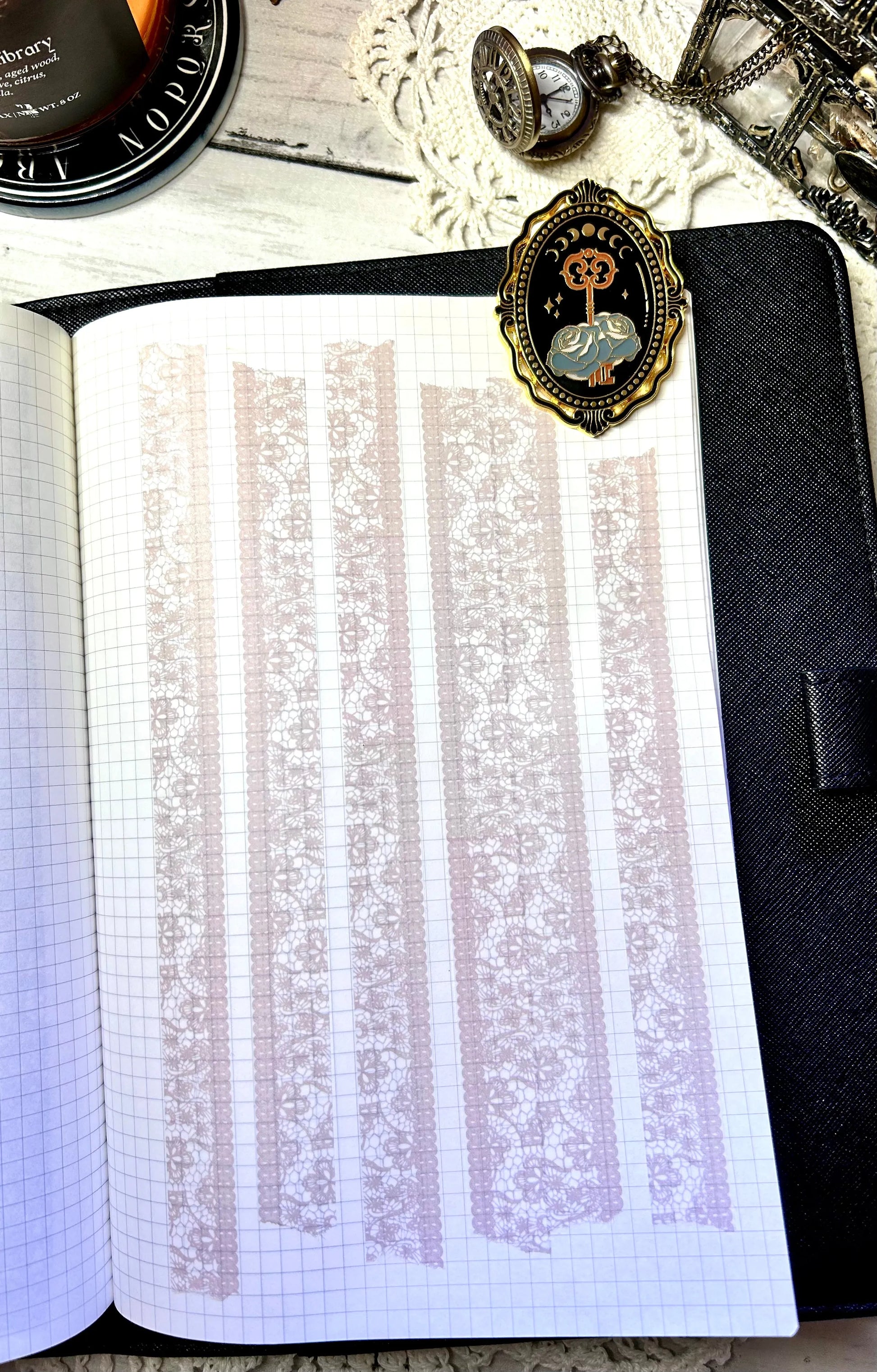 Taupe Lace Washi Tape