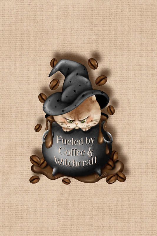 Coffee & Witchcraft Die Cut Sticker