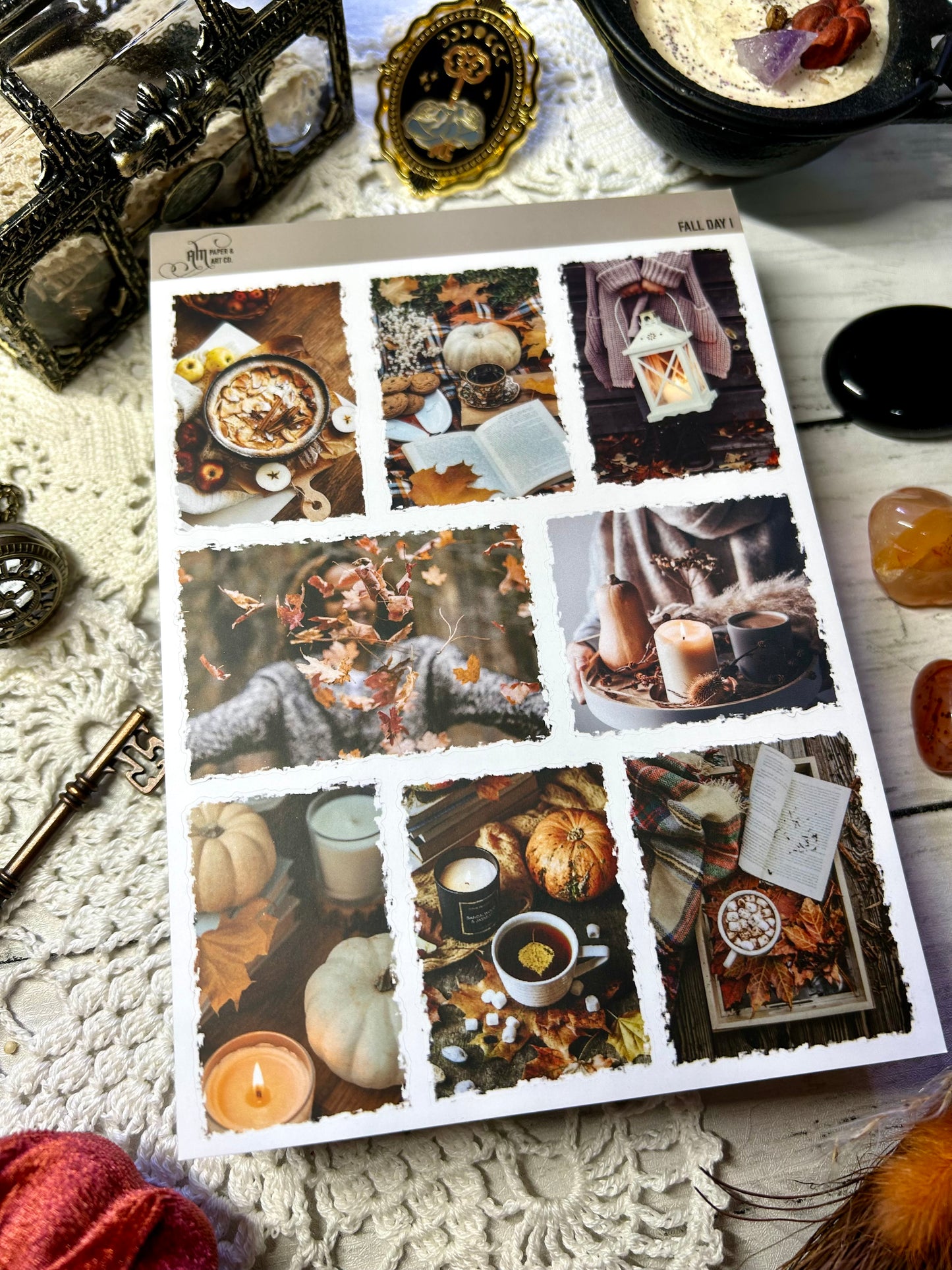 Fall Day Photo Stickers