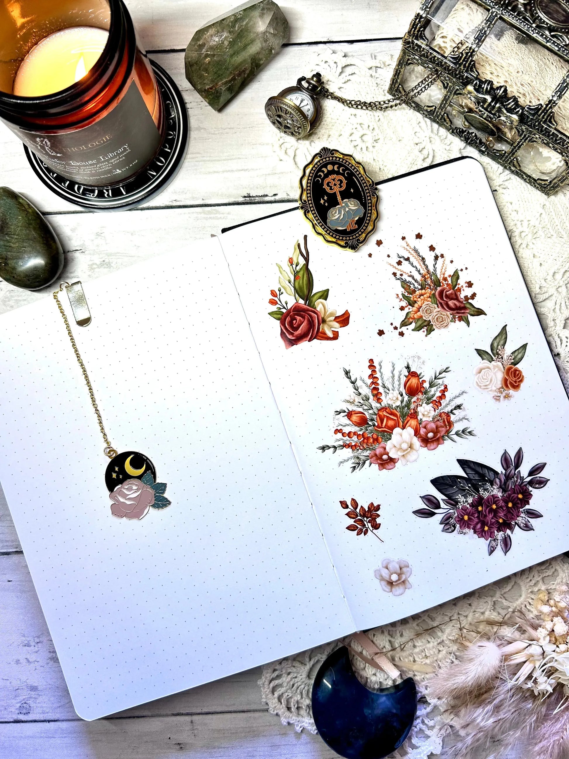 Enchanted Garden Enamel Clip