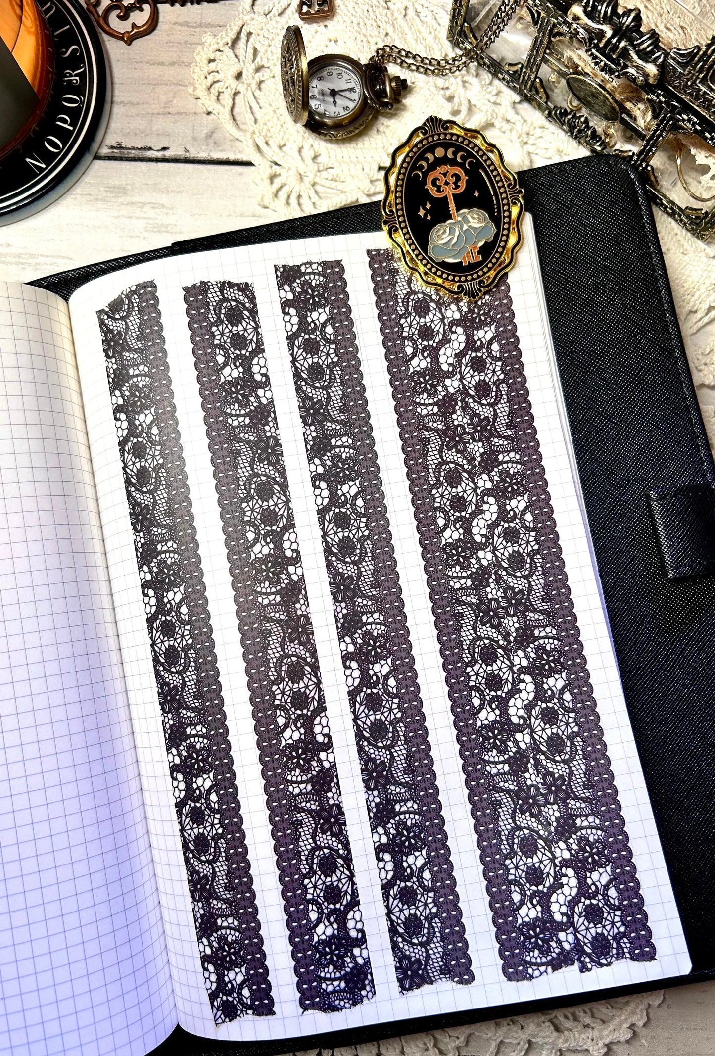 Black Lace Washi Tape
