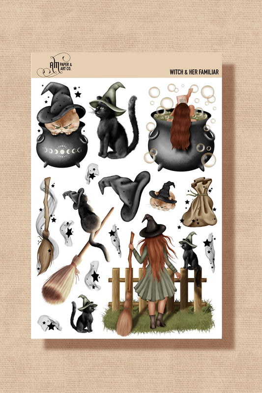 Witch & Her Familiar Stickers