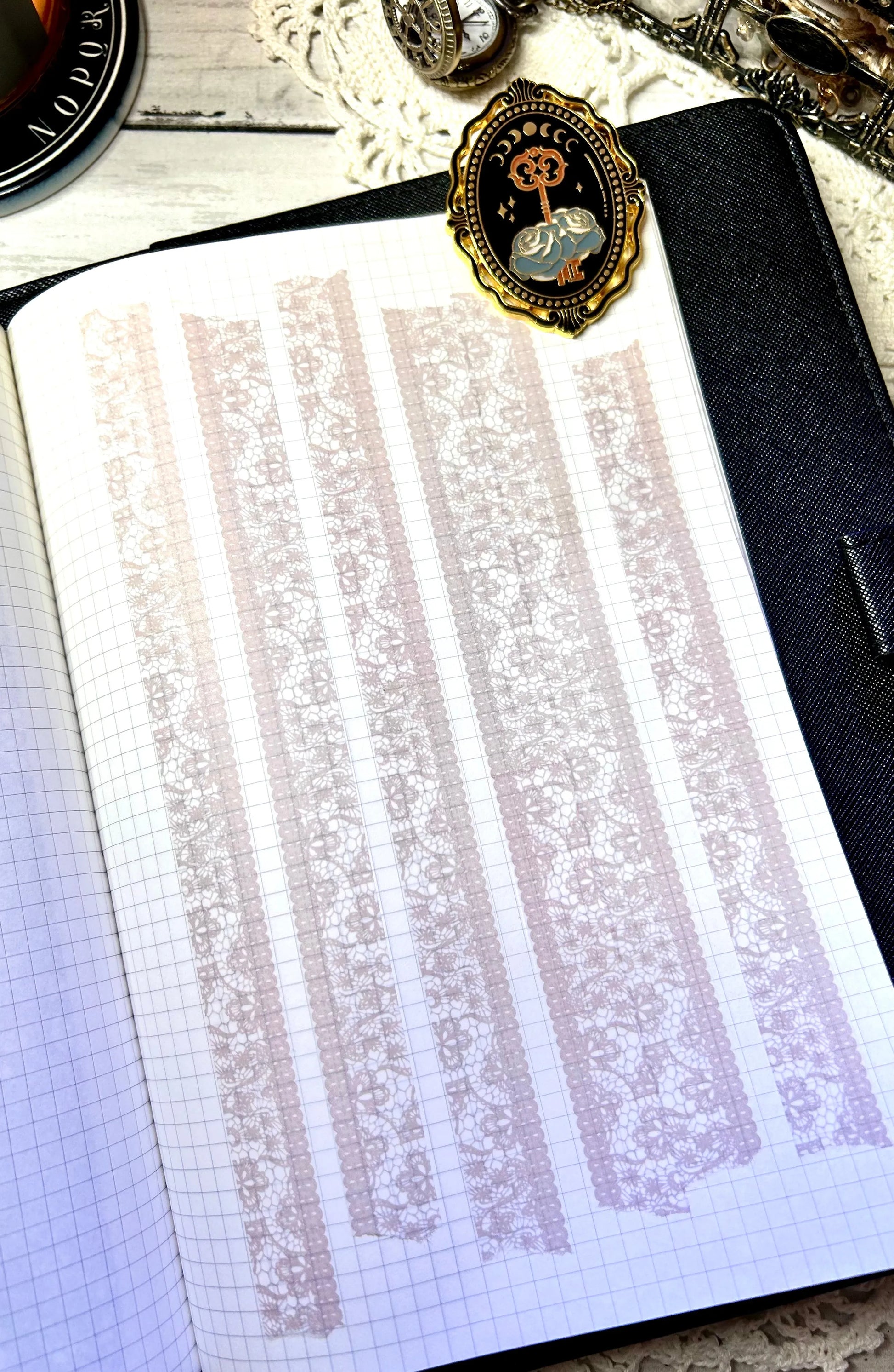 Taupe Lace Washi Tape