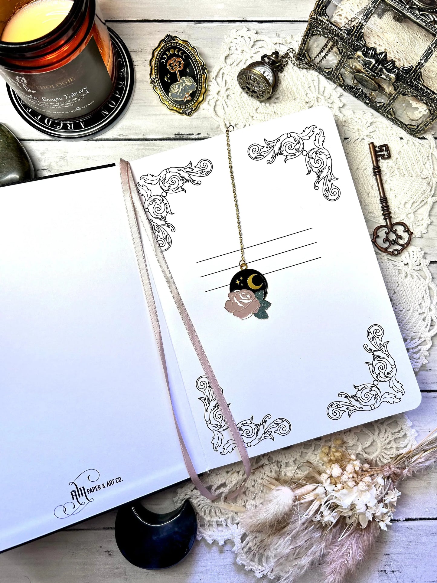 Enchanted Garden Enamel Bookmark