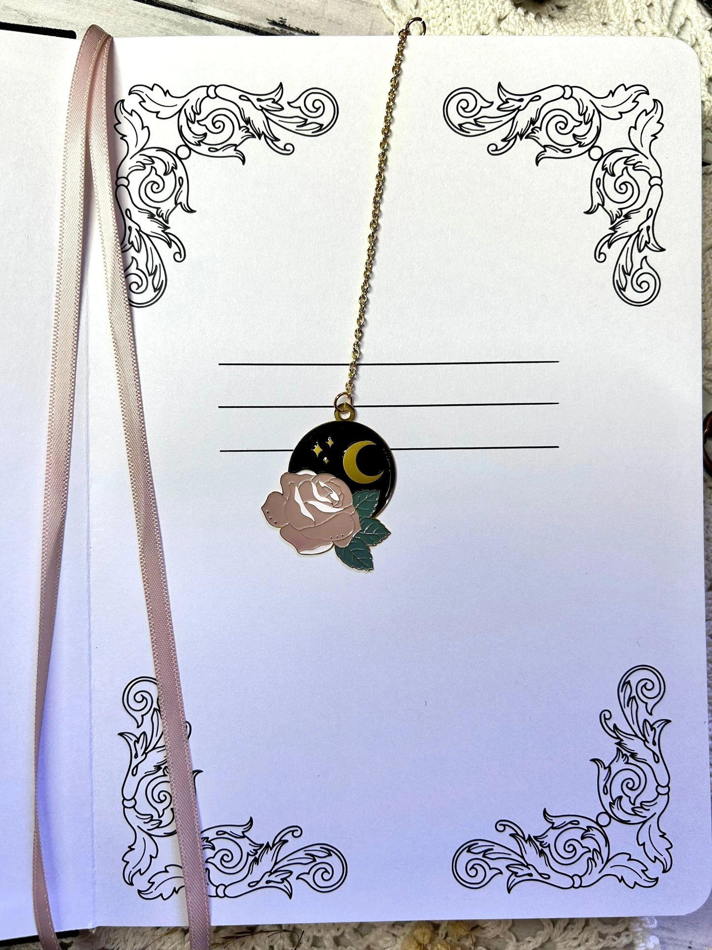 Enchanted Garden Enamel Bookmark