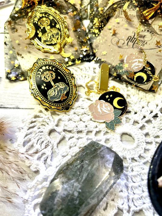 Enchanted Garden Enamel Bookmark