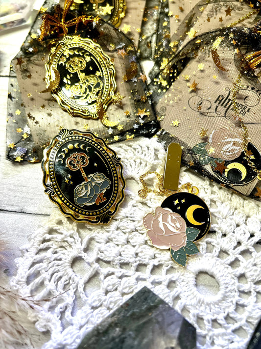 Enchanted Garden Enamel Bookmark