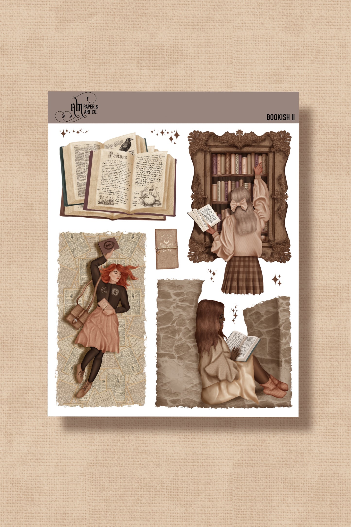 Bookish II Stickers
