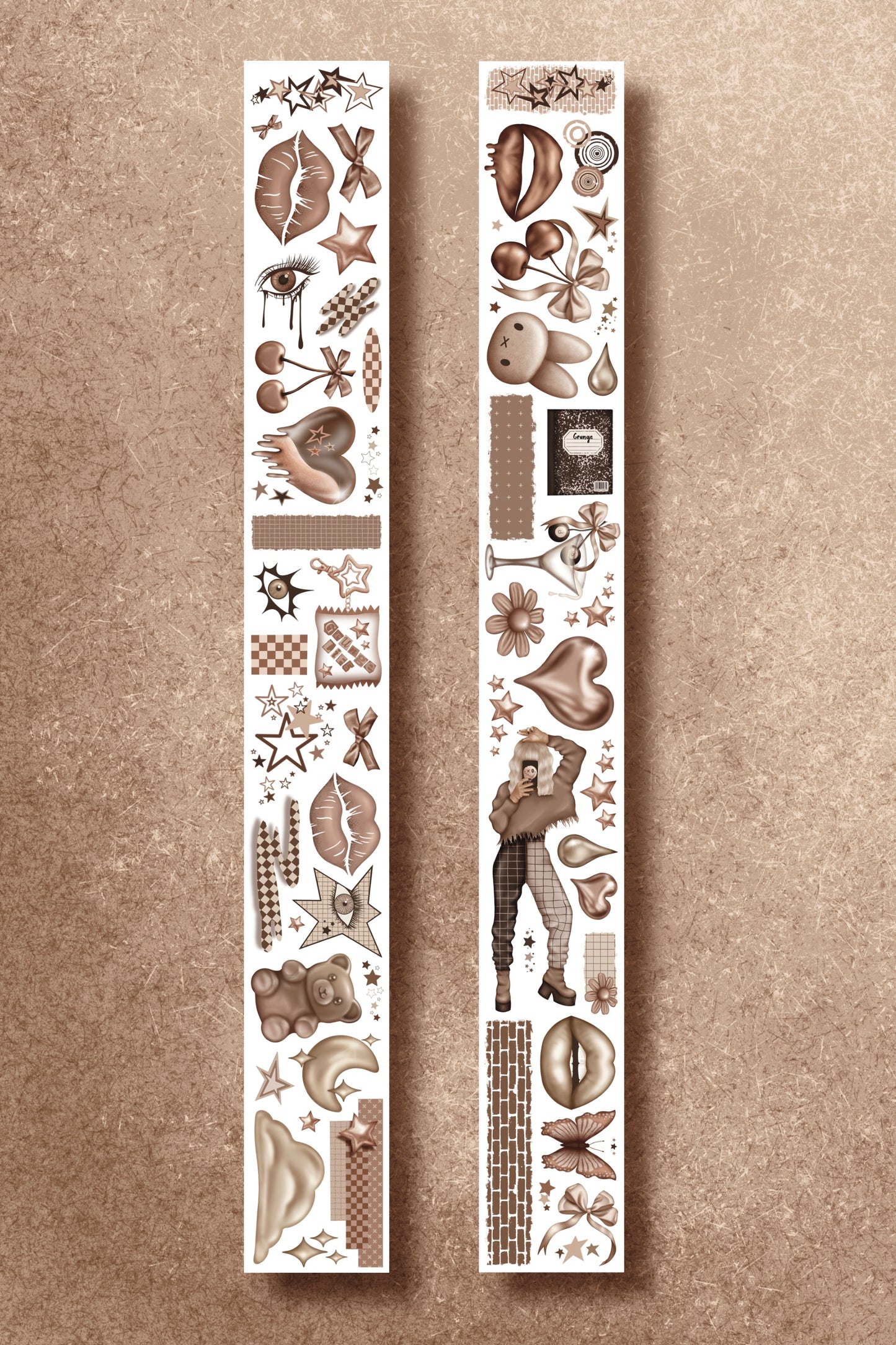 Basic Beige Grunge (Kiss-cut) PET Tape