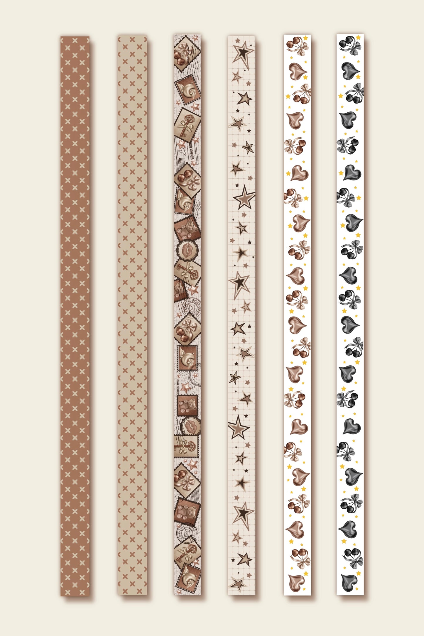 Beige Grunge with Xs Washi Tape (15 mm)