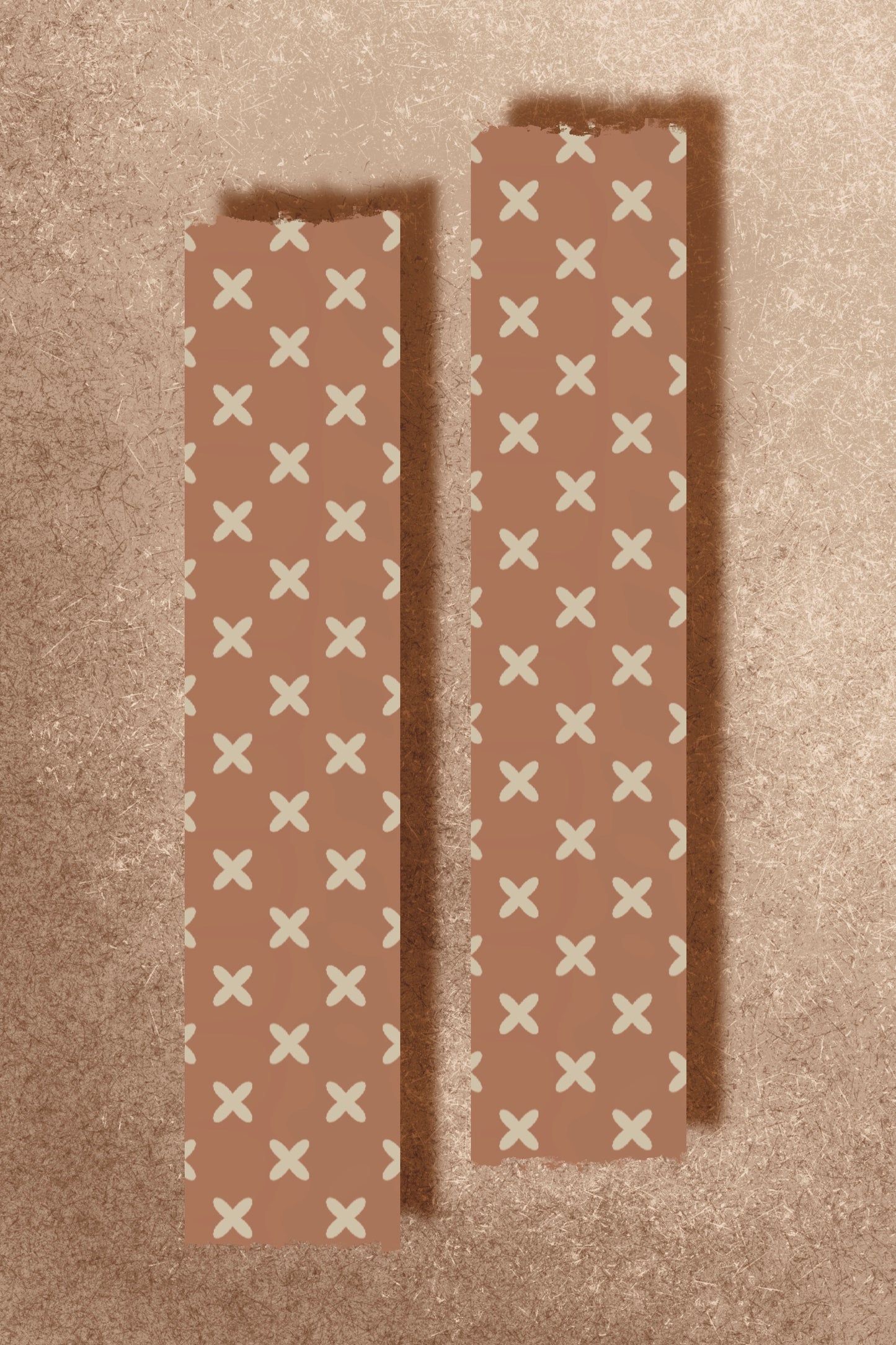 Brown Grunge with Xs Washi Tape (15 mm)