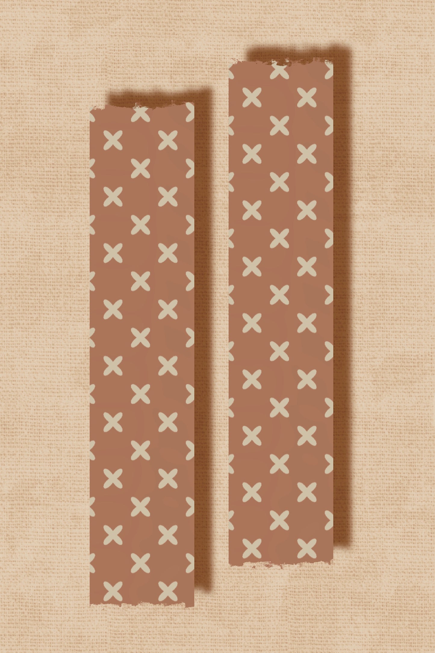 Brown Grunge with Xs Washi Tape (15 mm)