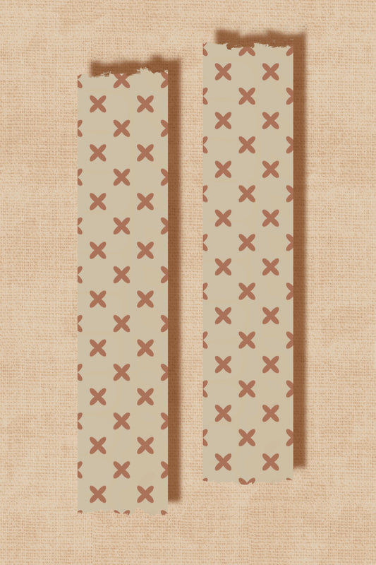 Beige Grunge with Xs Washi Tape (15 mm)