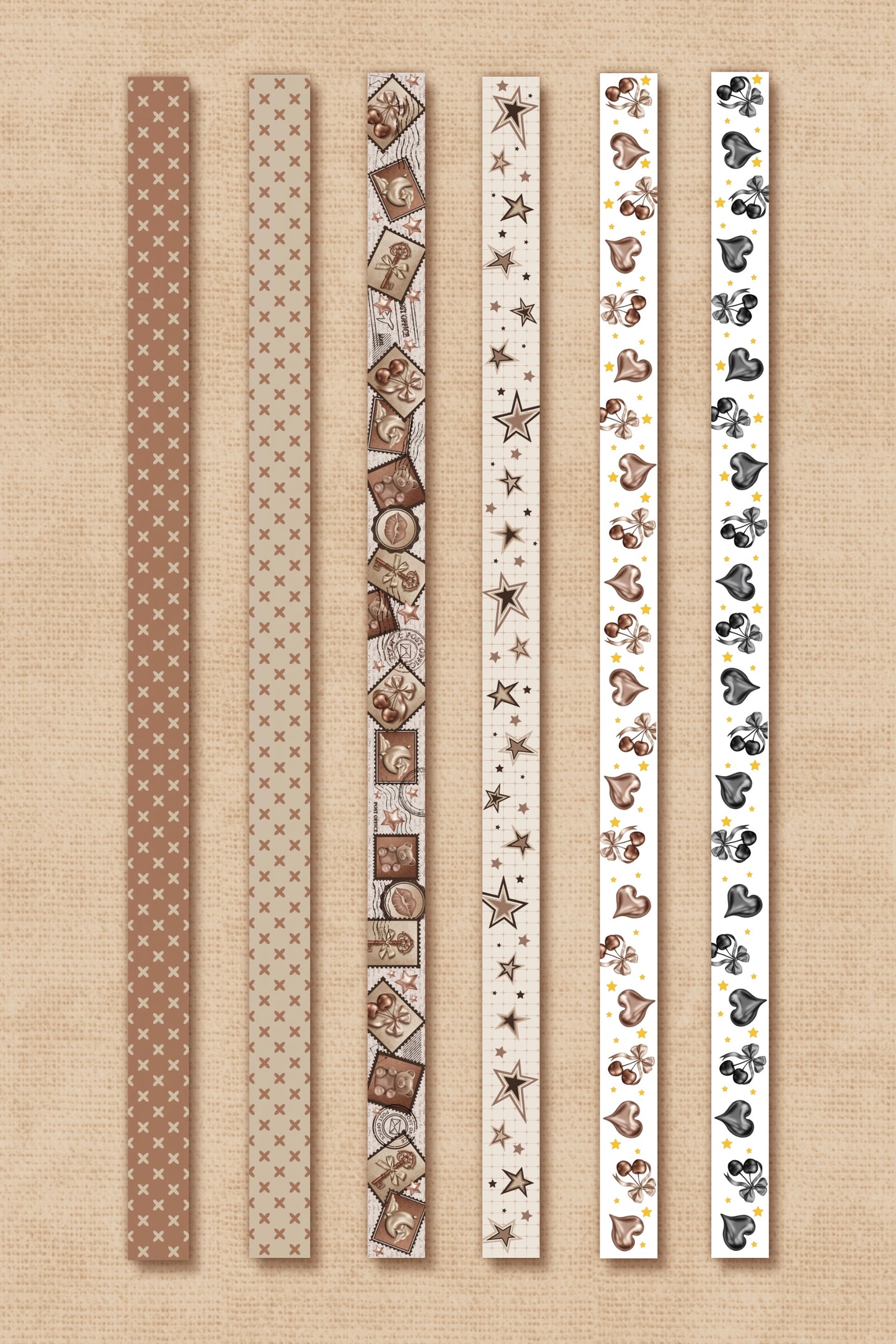 Beige Grunge with Xs Washi Tape (15 mm)