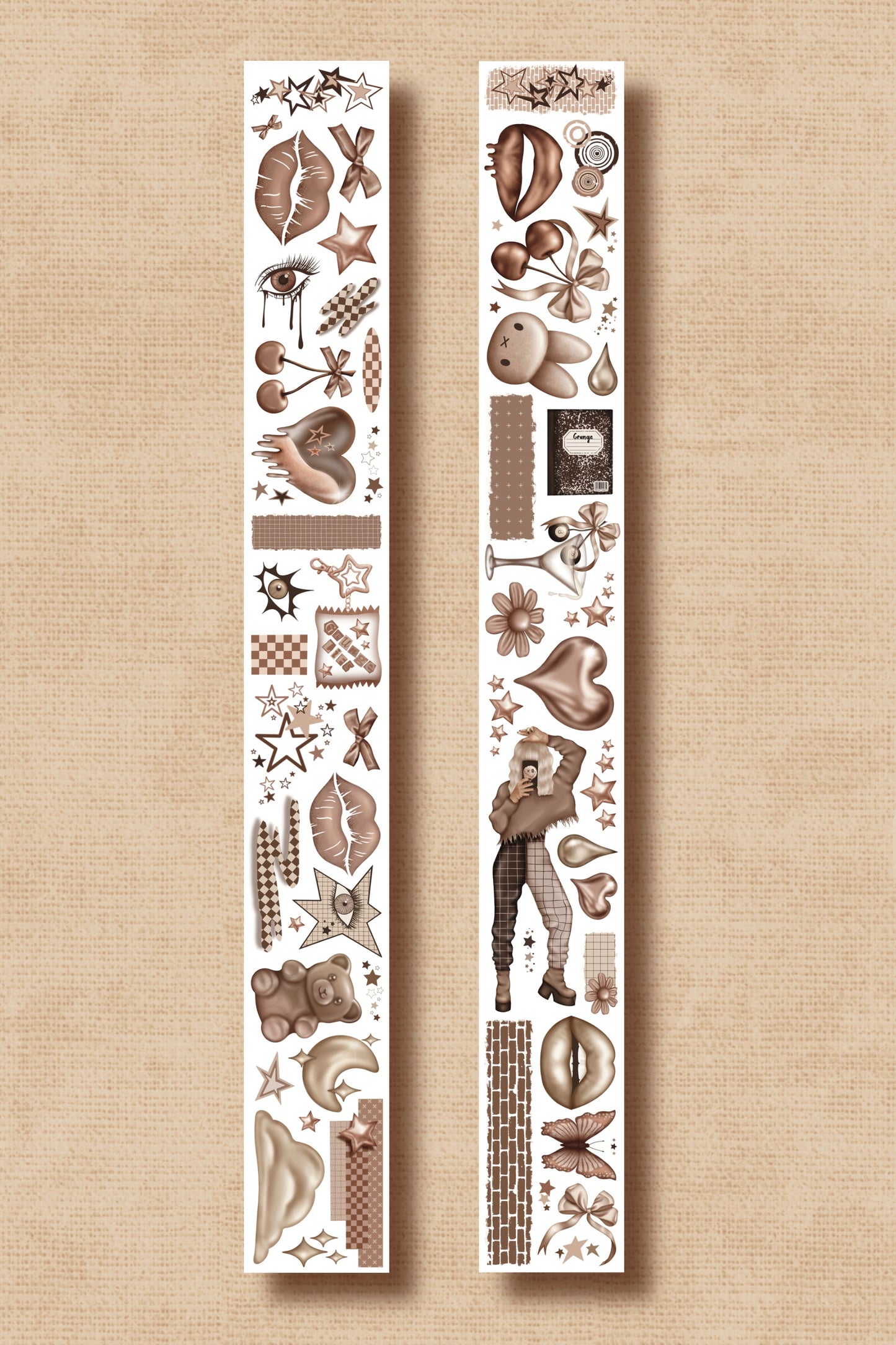 Basic Beige Grunge (Kiss-cut) PET Tape