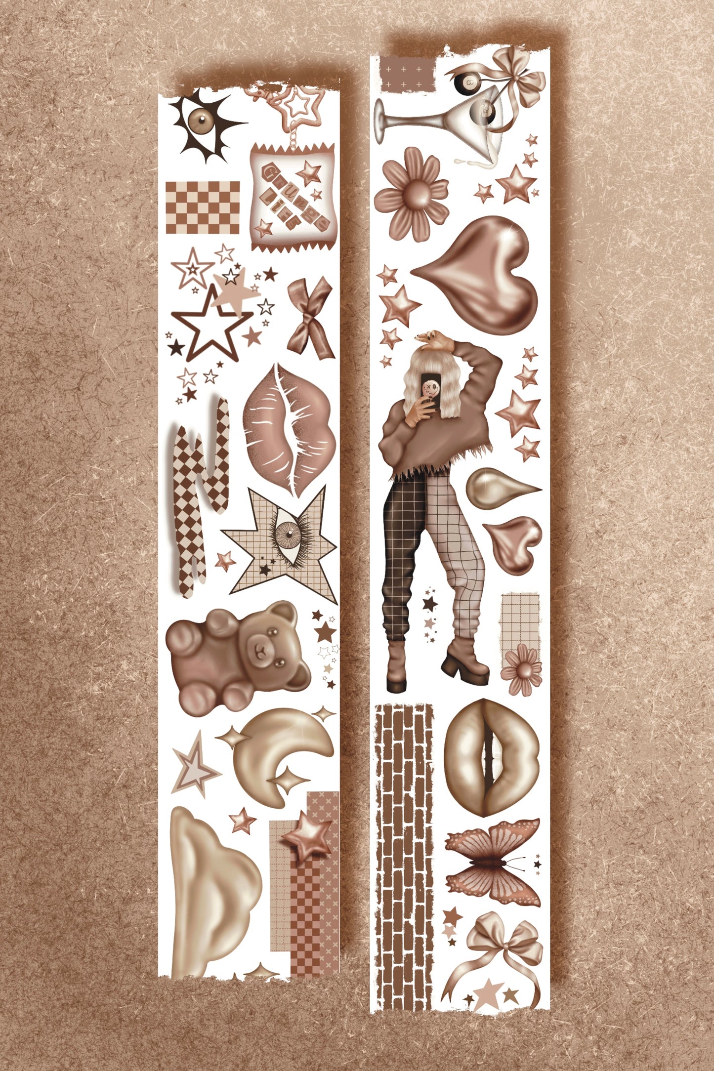 Basic Beige Grunge (Kiss-cut) PET Tape