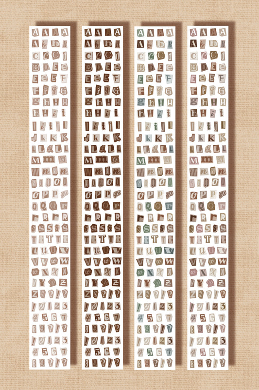 Retro Zine Letters (Kiss-cut) PET Tape