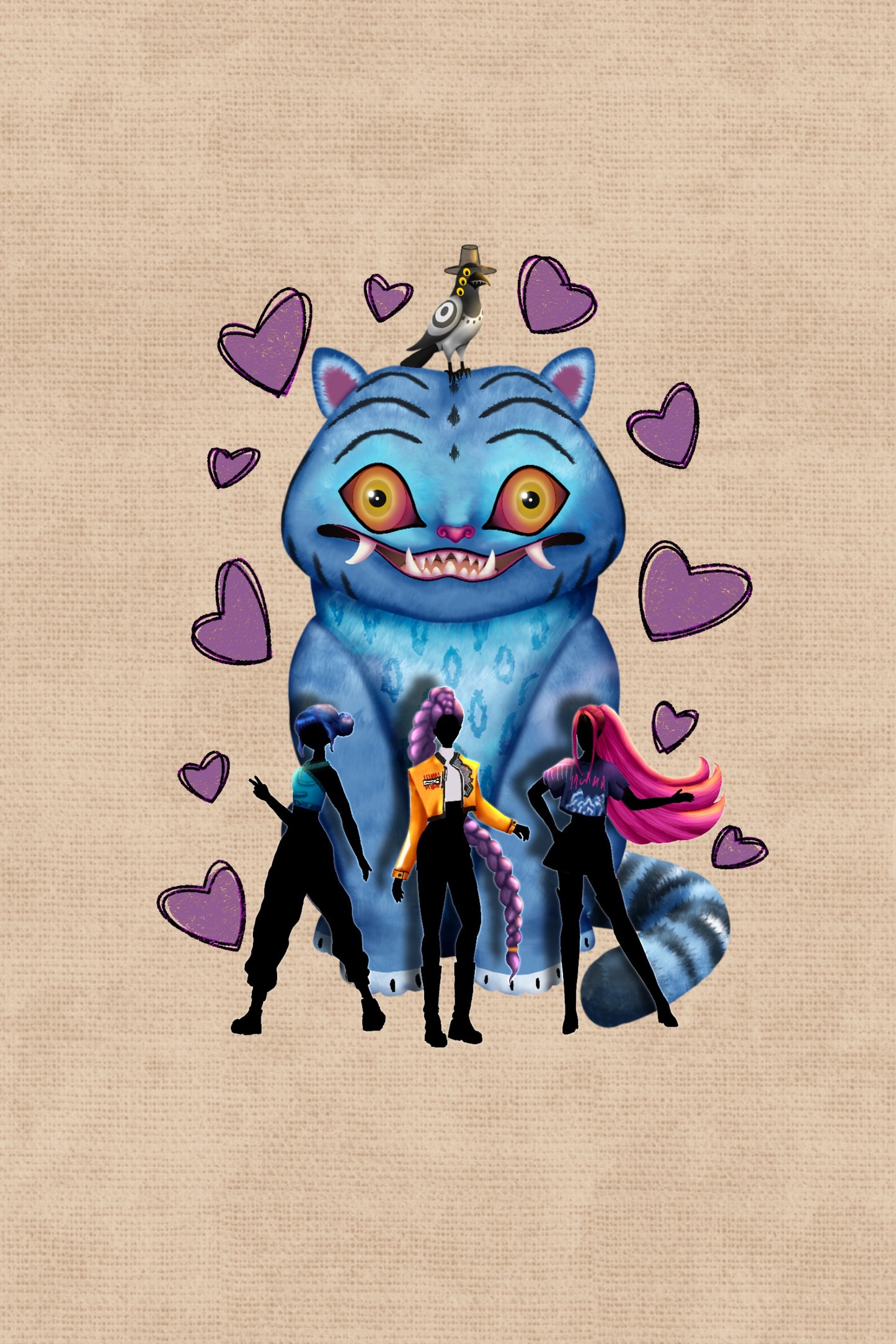 K-PopDH Huntrix (Fanart) Die Cut Sticker