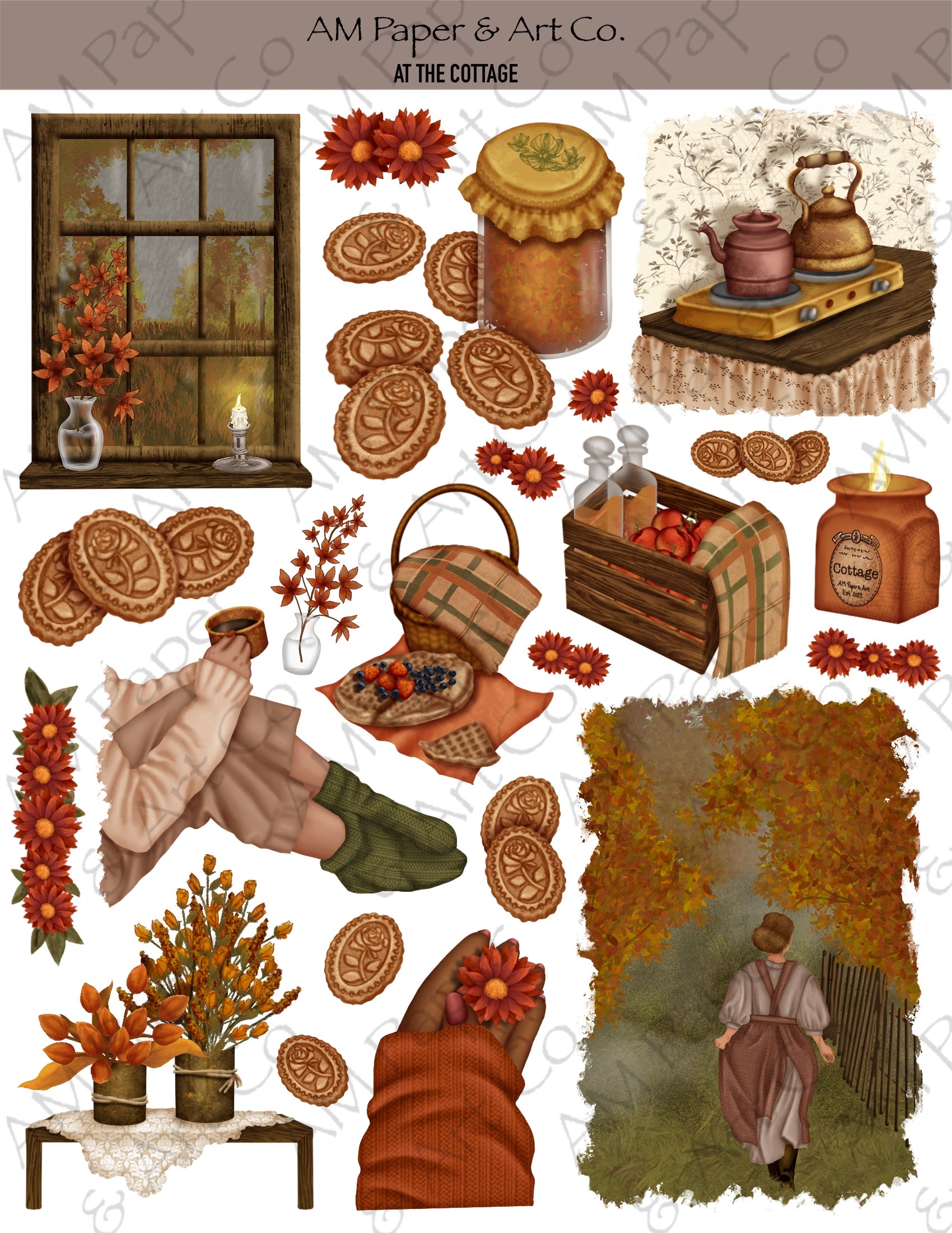 At the Cottage Stickers