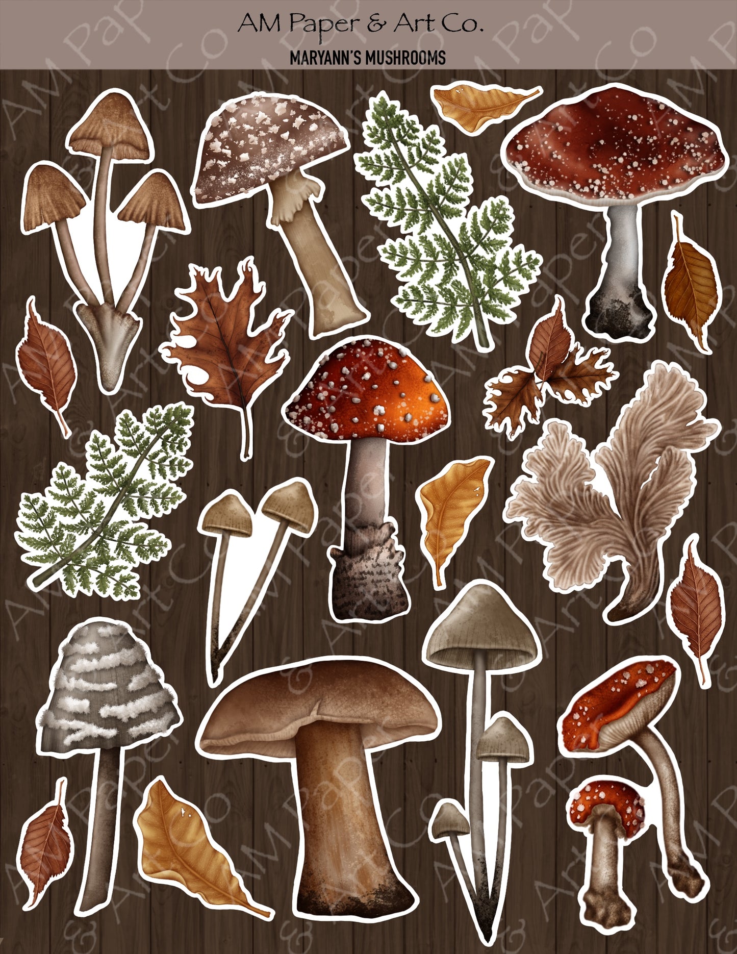 Maryann's Mushrooms Stickers
