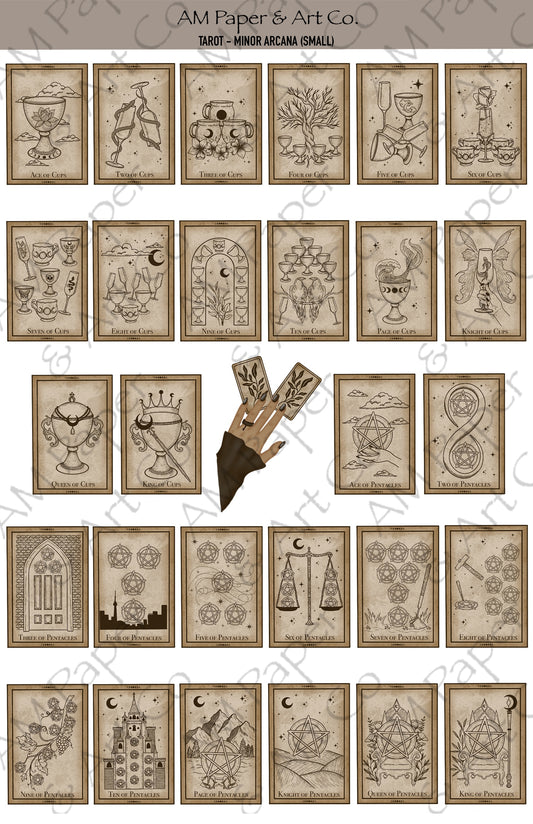 Tarot Cards (Major & Minor Arcana) Printable Stickers