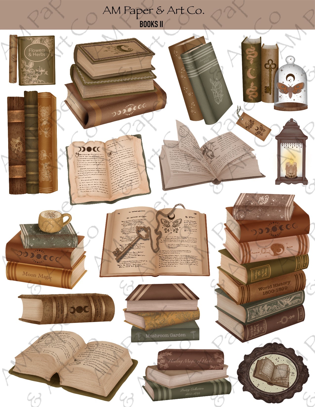 Books II Printable Stickers