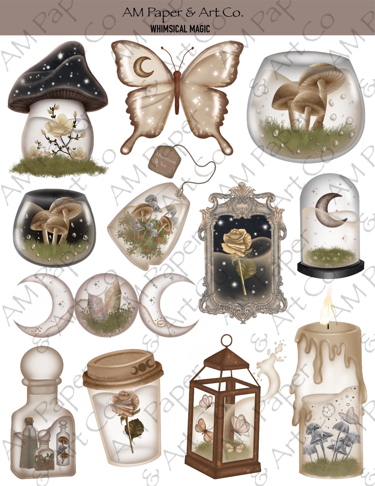 Whimsical Magic Printable Stickers