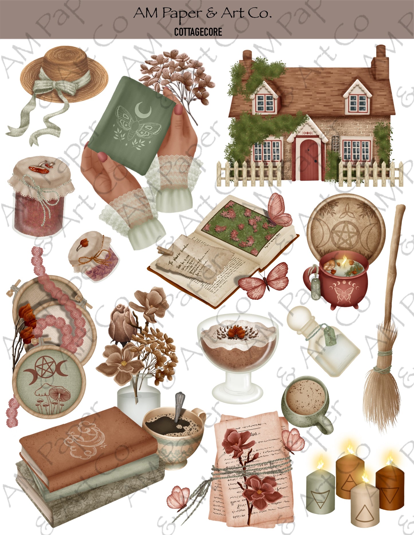 Cottagecore Printable Stickers