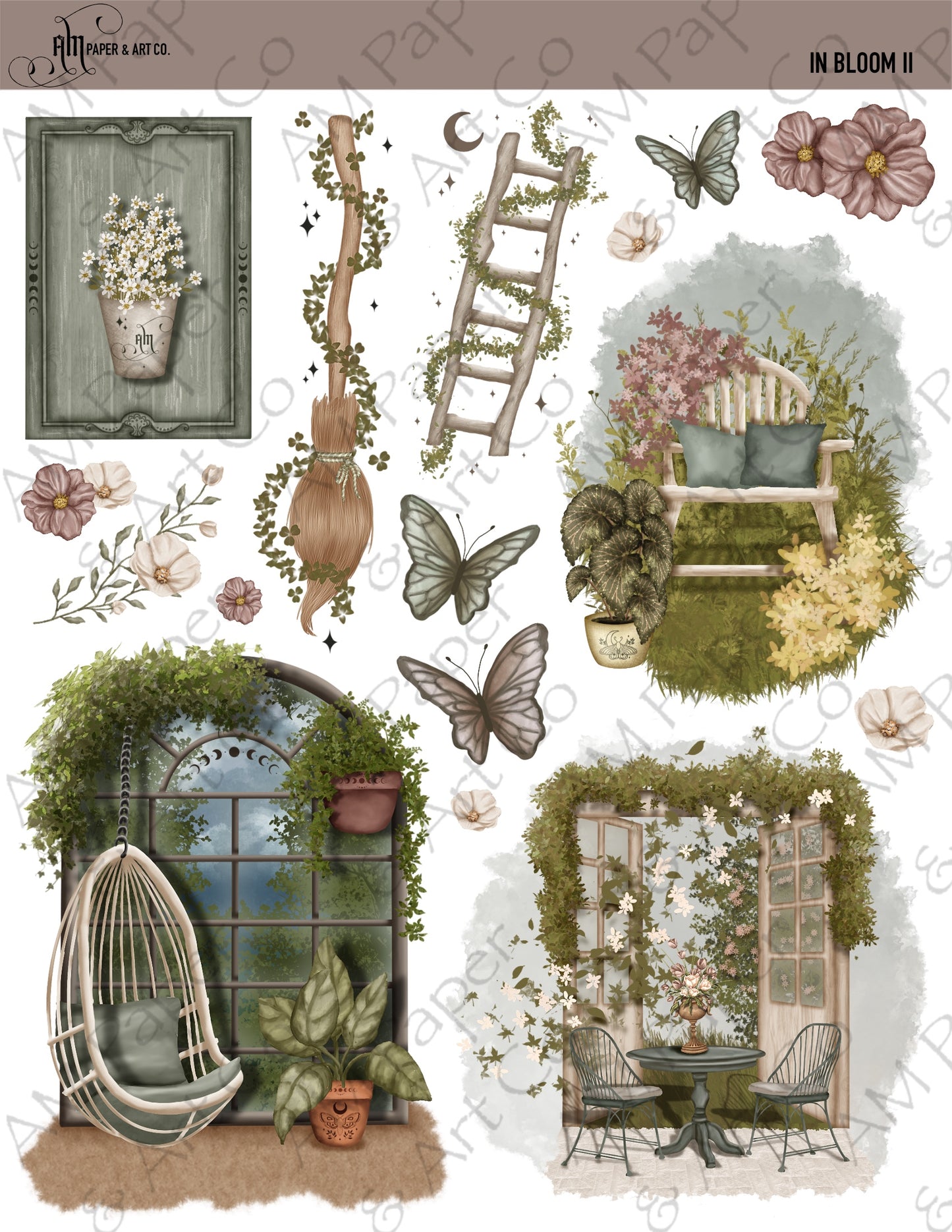 In Bloom II Stickers