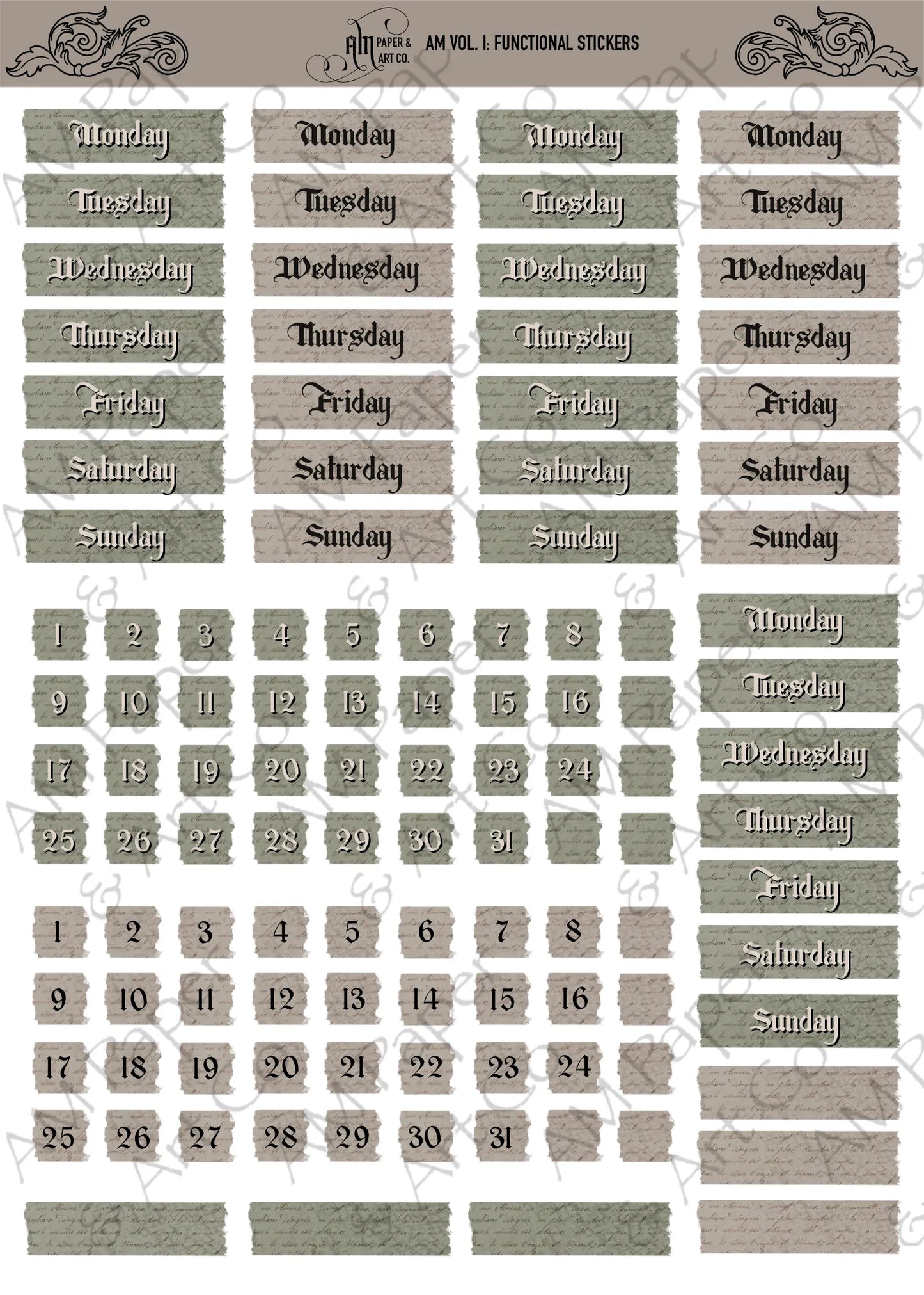 AM Vol. I: Functional Stickers