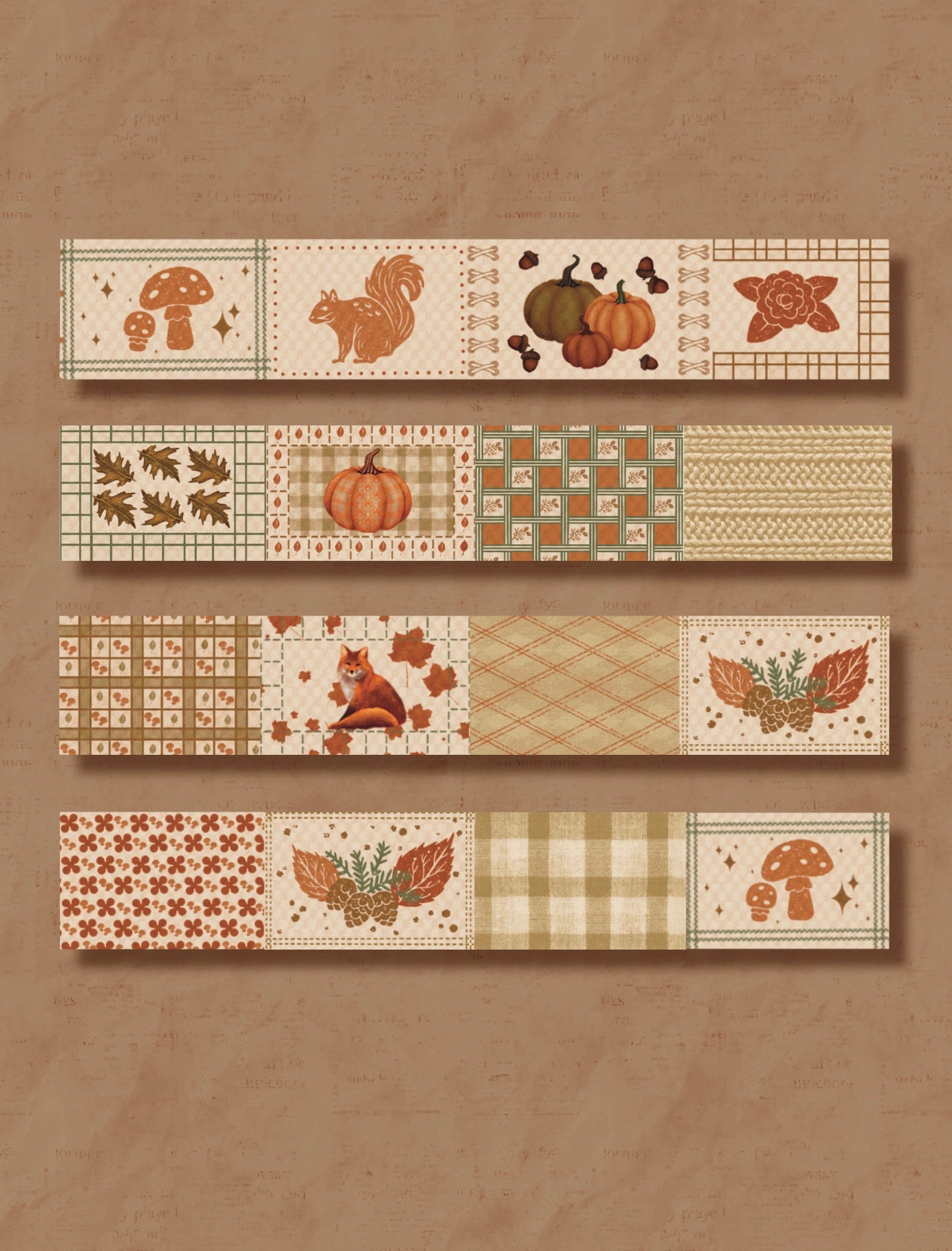 Autumn Quilt Washi Tape (15mm)