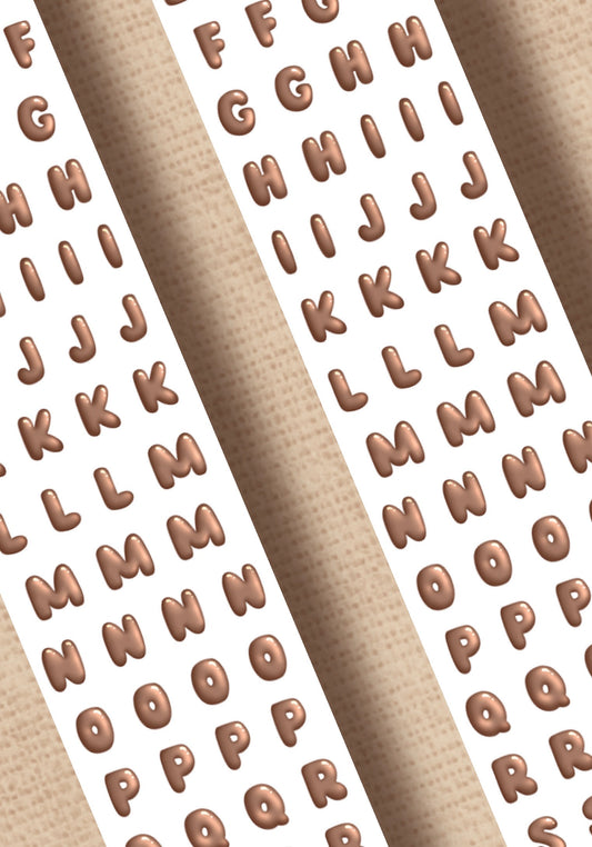 Bubble Letters (Kiss-cut) PET Tape