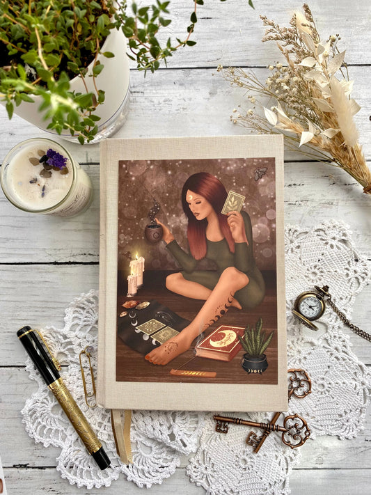 Tarot Reading Art Prints/Postcard - Brown