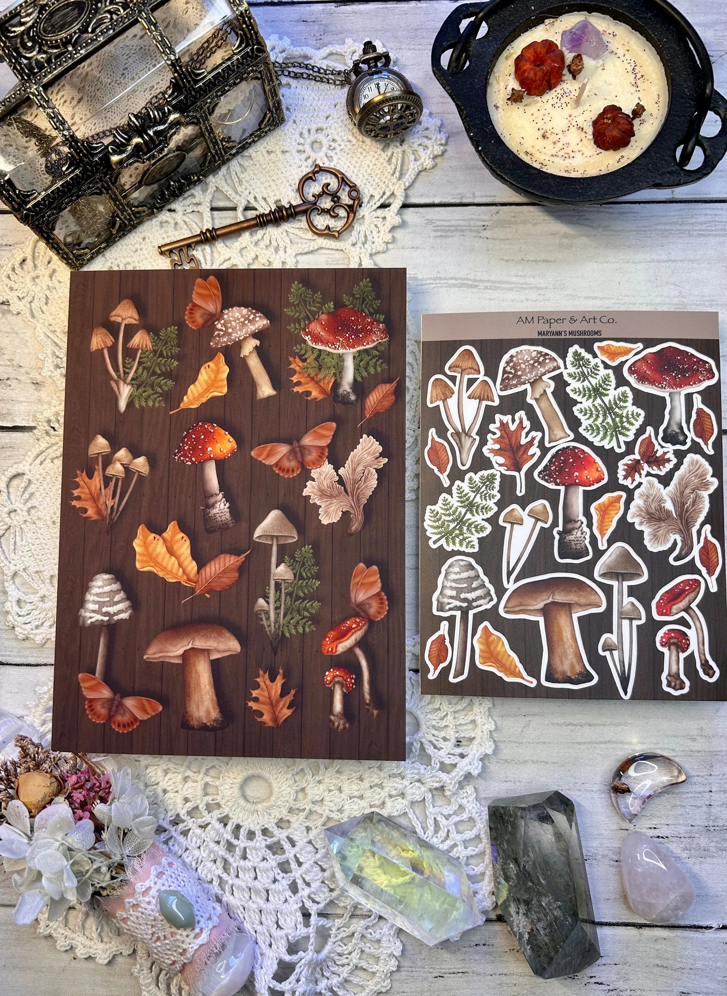 Maryann's Mushrooms Stickers