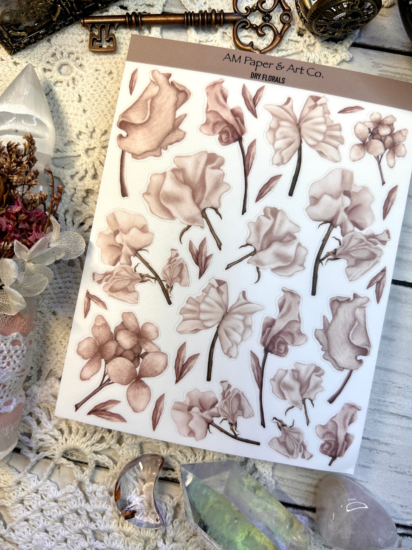 Dry Florals Stickers (3 Colour Options)
