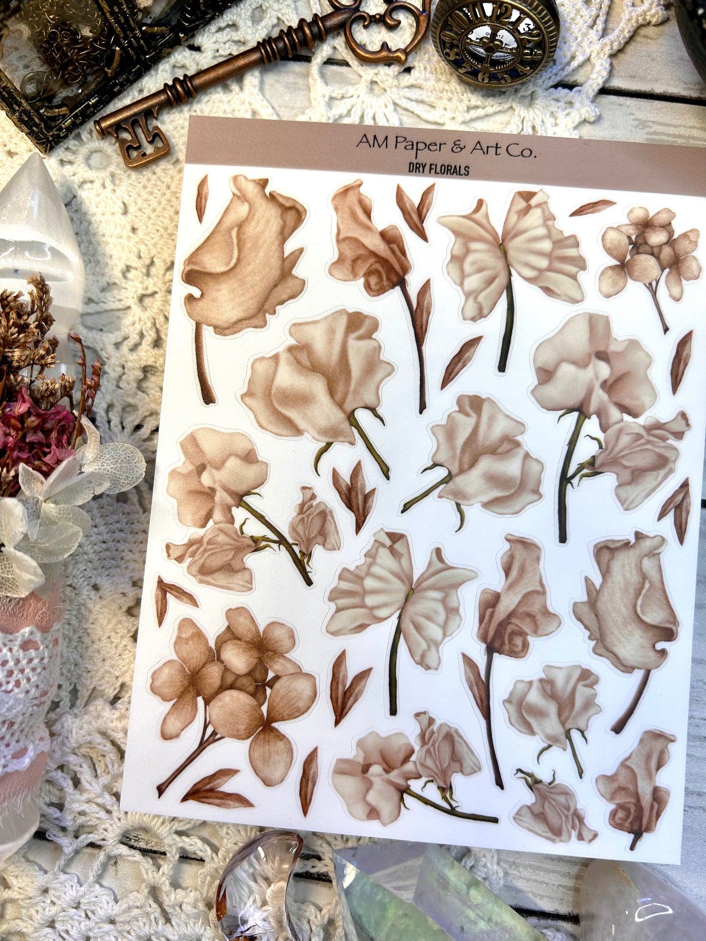 Dry Florals Stickers (3 Colour Options)