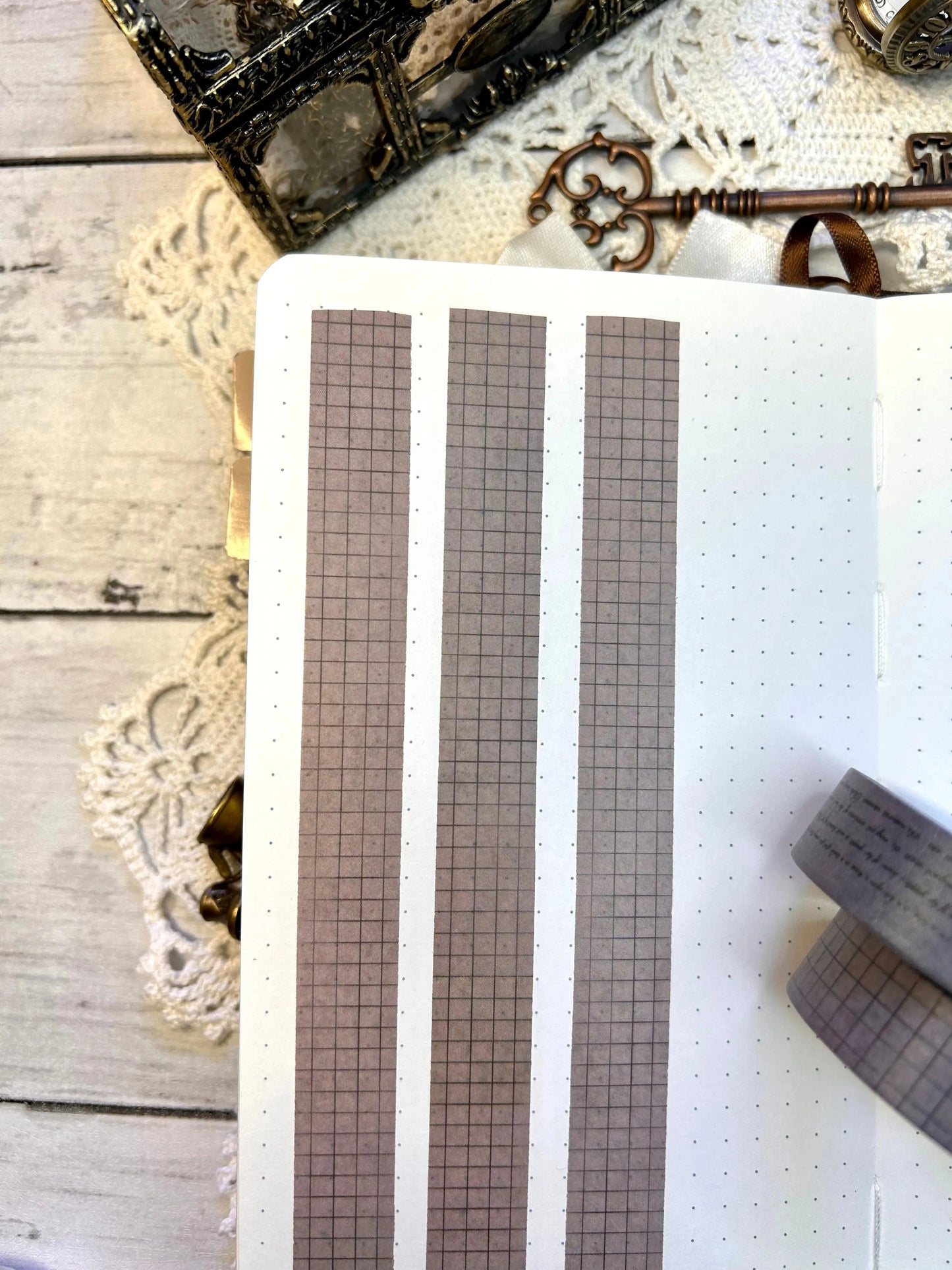 Distressed Grid Washi Tape