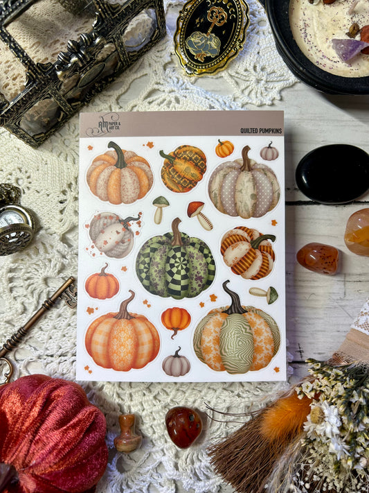 Quilted Pumpkins Stickers