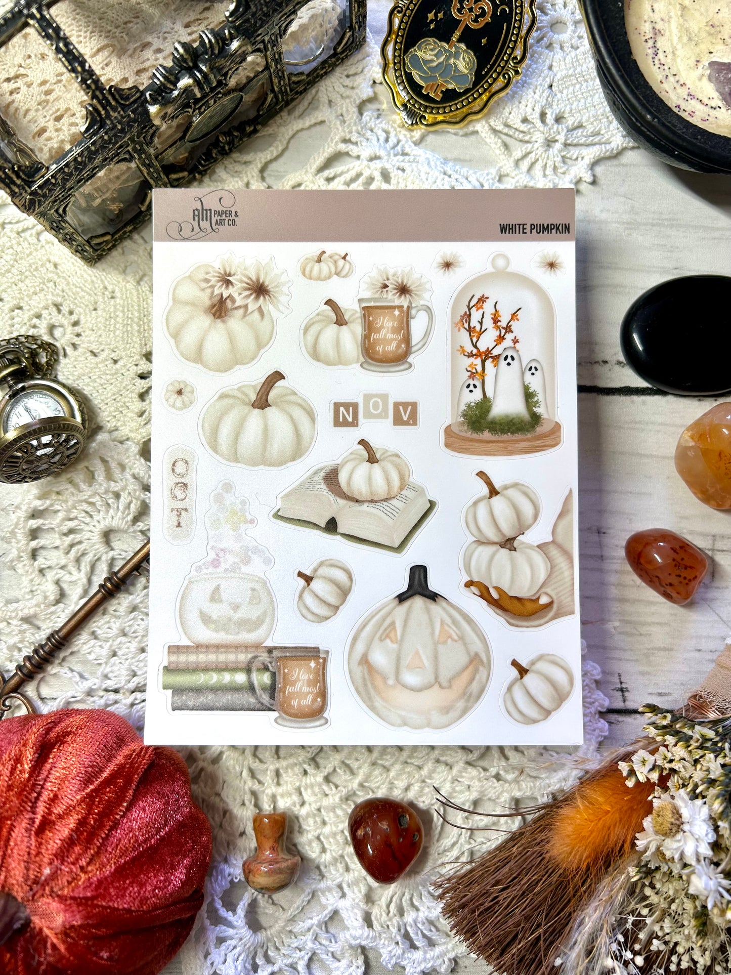 White Pumpkin Stickers