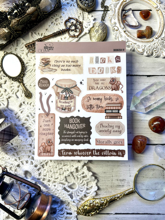 Bookish IV Stickers