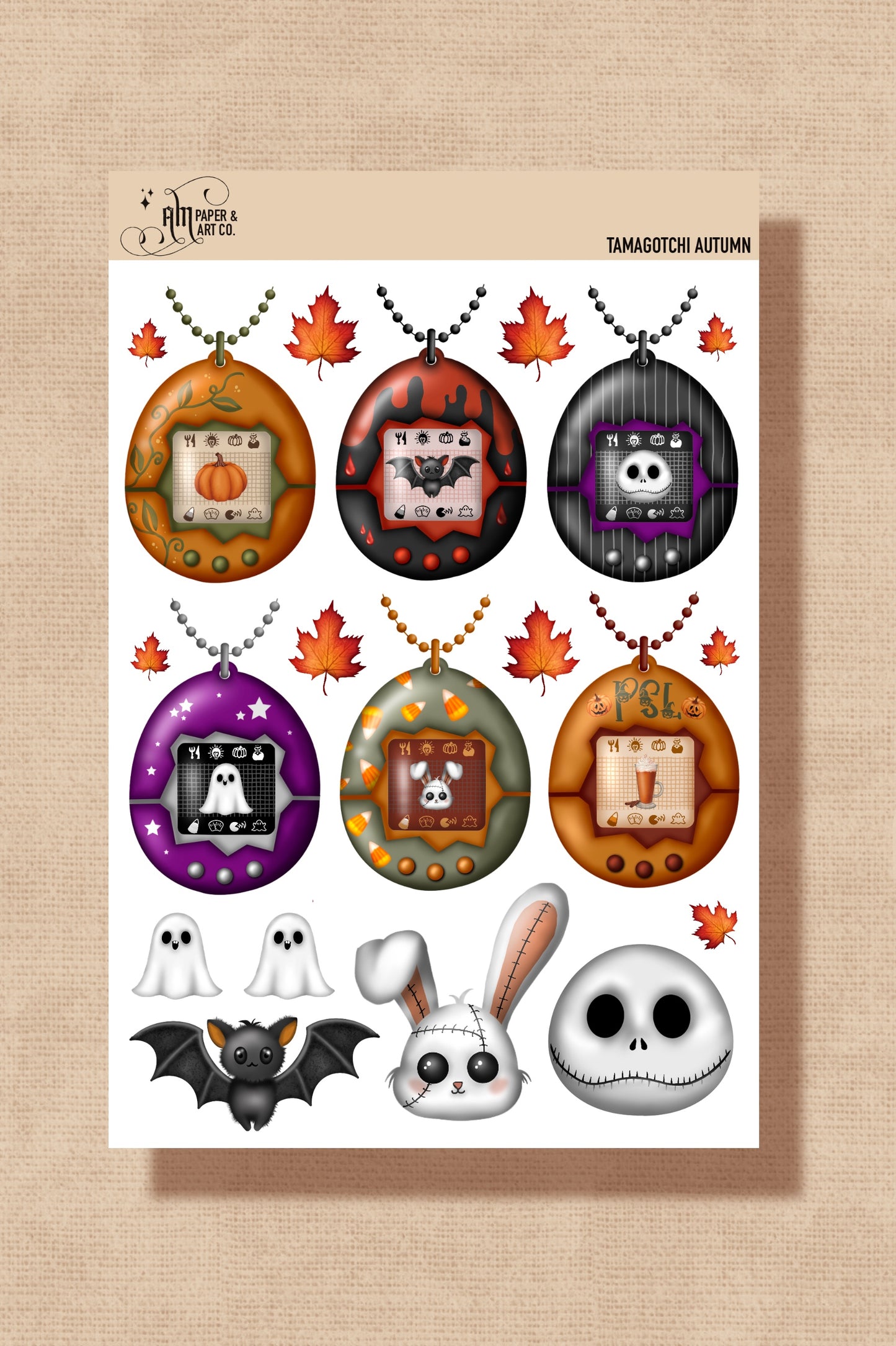 Tamagotchi Autumn Stickers