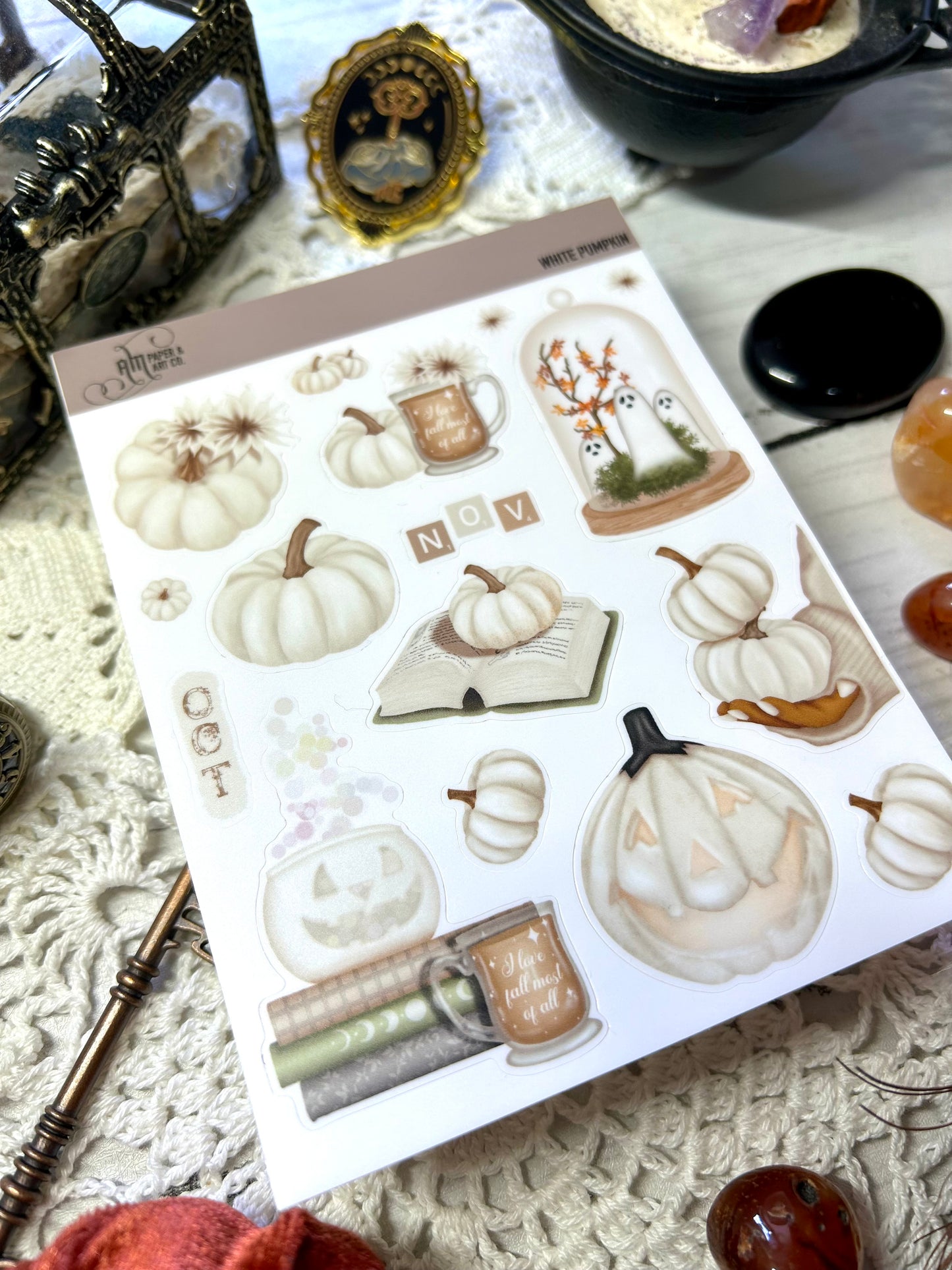 White Pumpkin Stickers