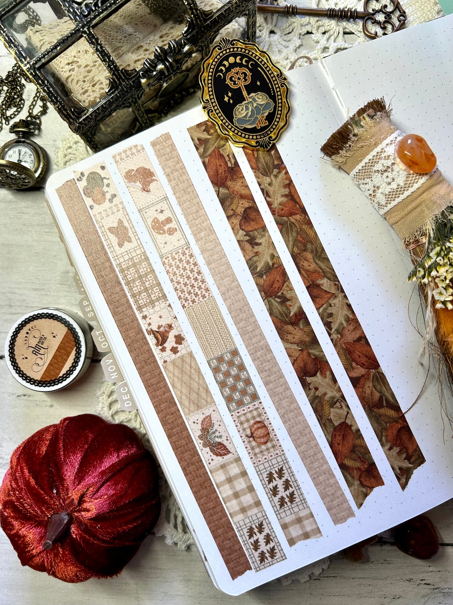 Warm Brown Knit Washi Tape