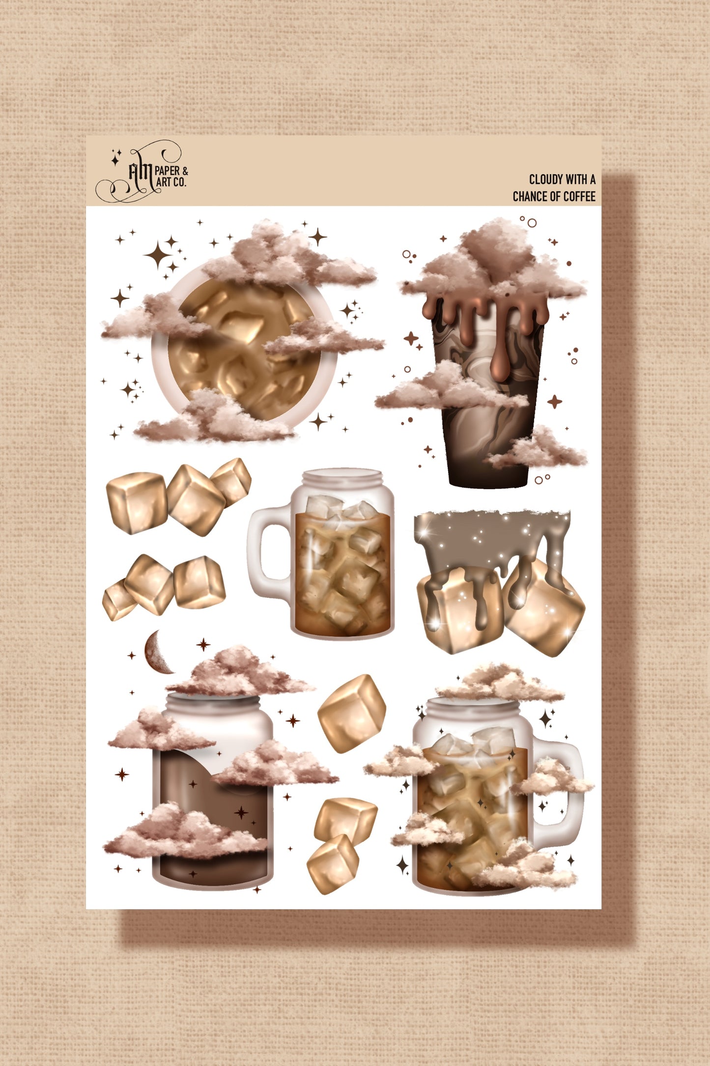 Cloudy with a Chance of Coffee Stickers