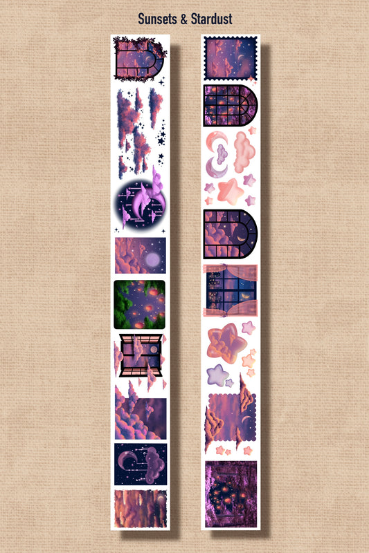 PRE-ORDER Sunsets & Stardust (Kiss-cut) PET Tape (ships in 4-6 weeks)