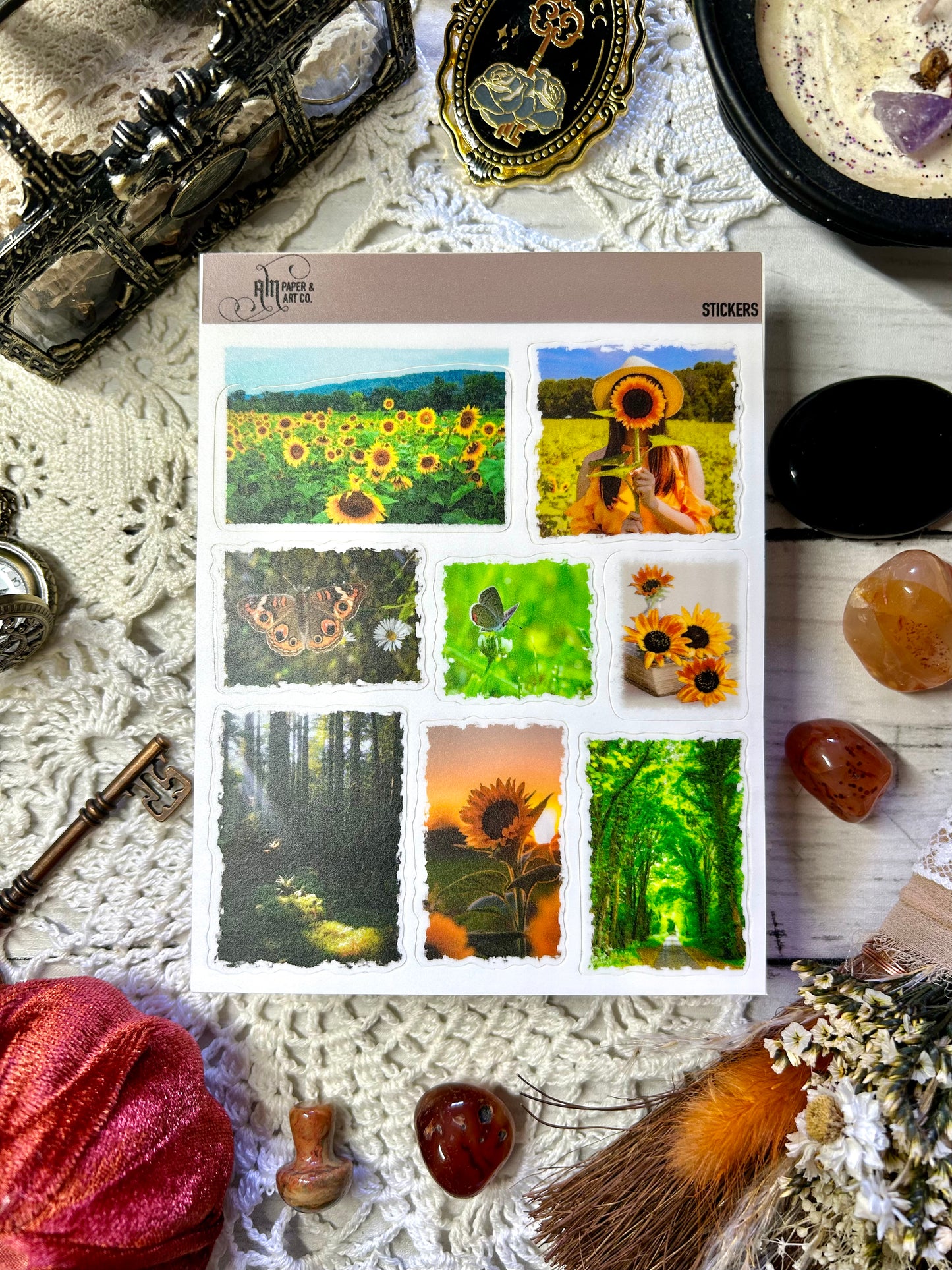 Sunflower Photo Stickers