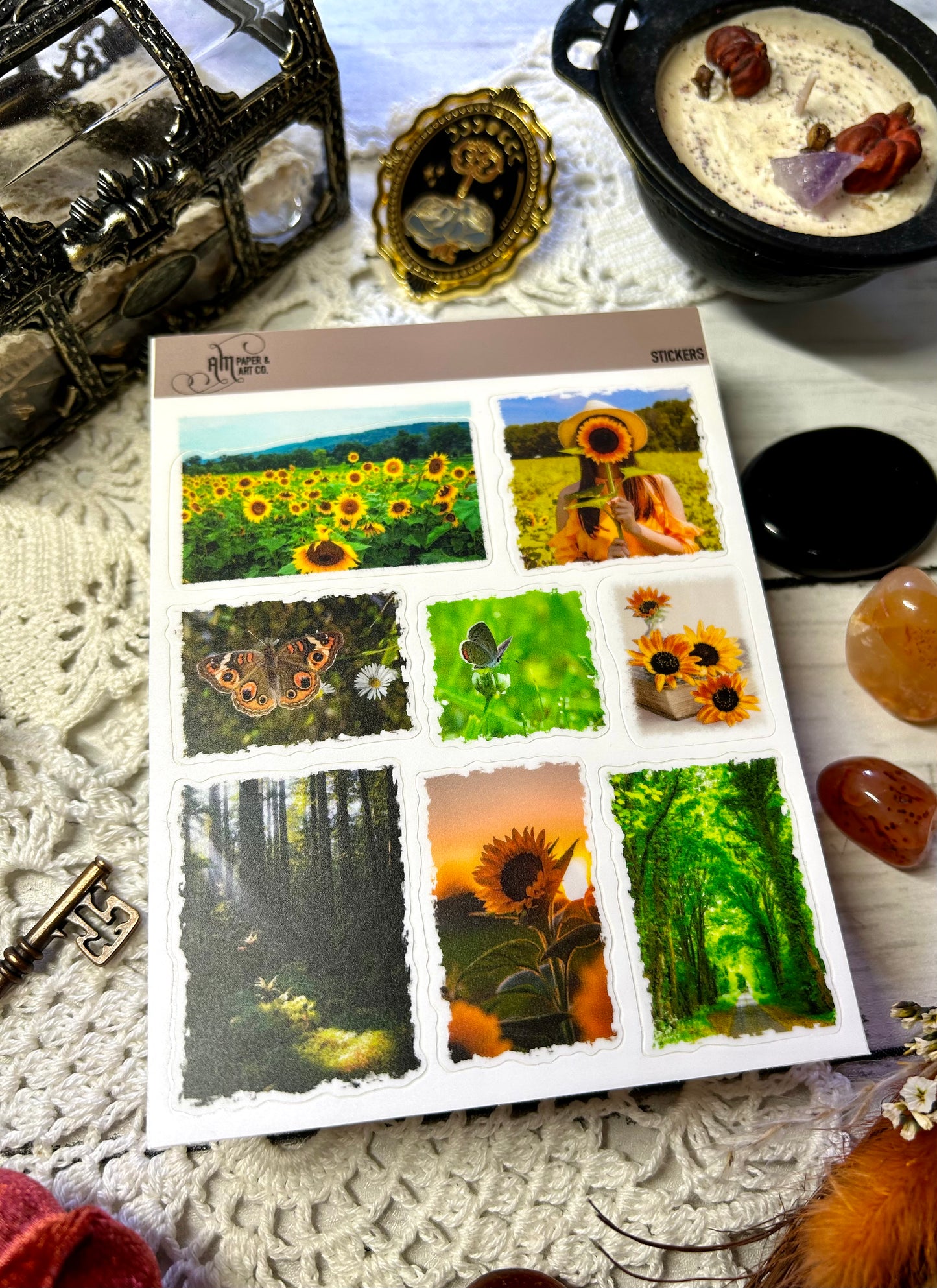 Sunflower Photo Stickers