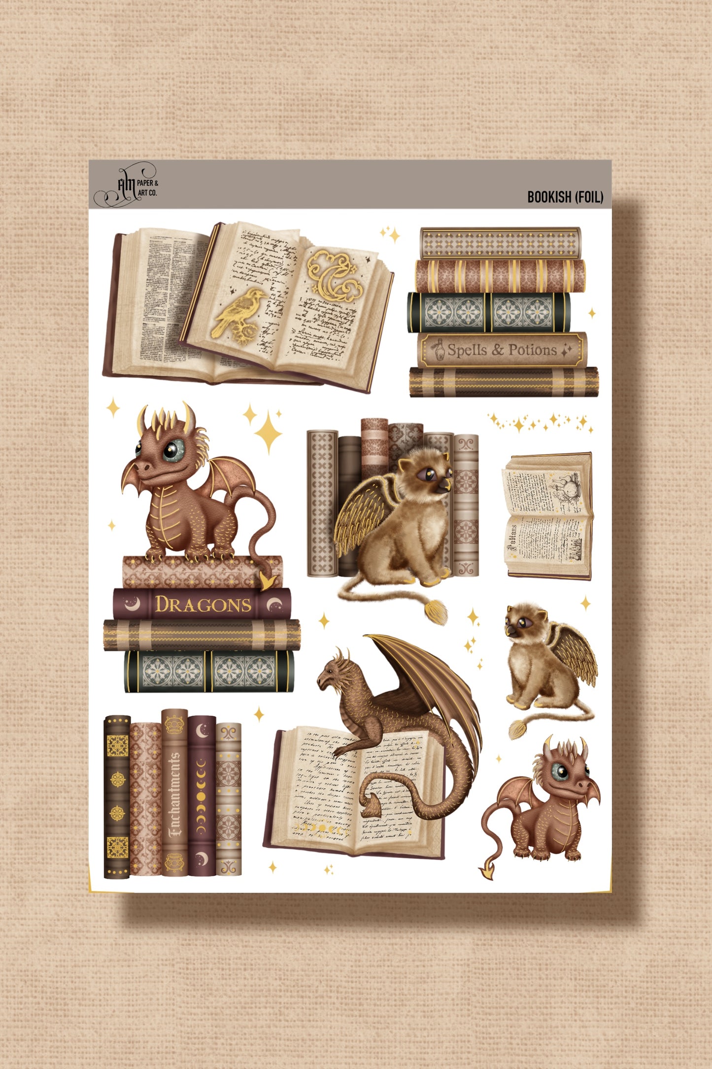 Bookish (Foil) Stickers (5"x7")