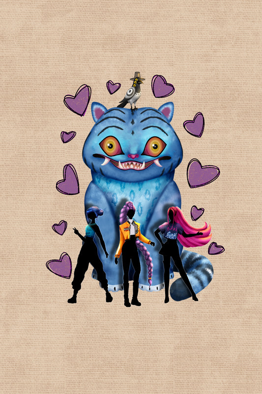 K-PopDH Huntrix (Fanart) Die Cut Sticker