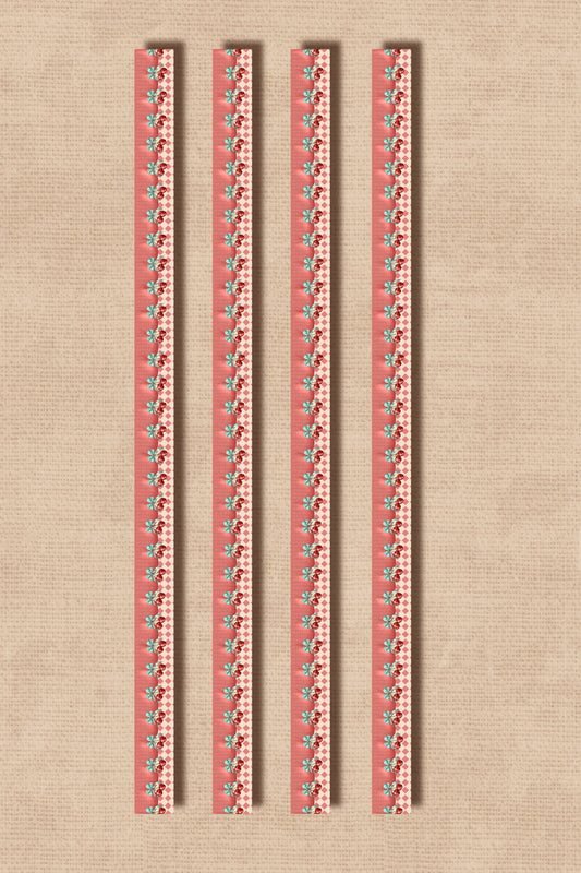 Cherry Ribbon Washi Tape (15 mm) - coral